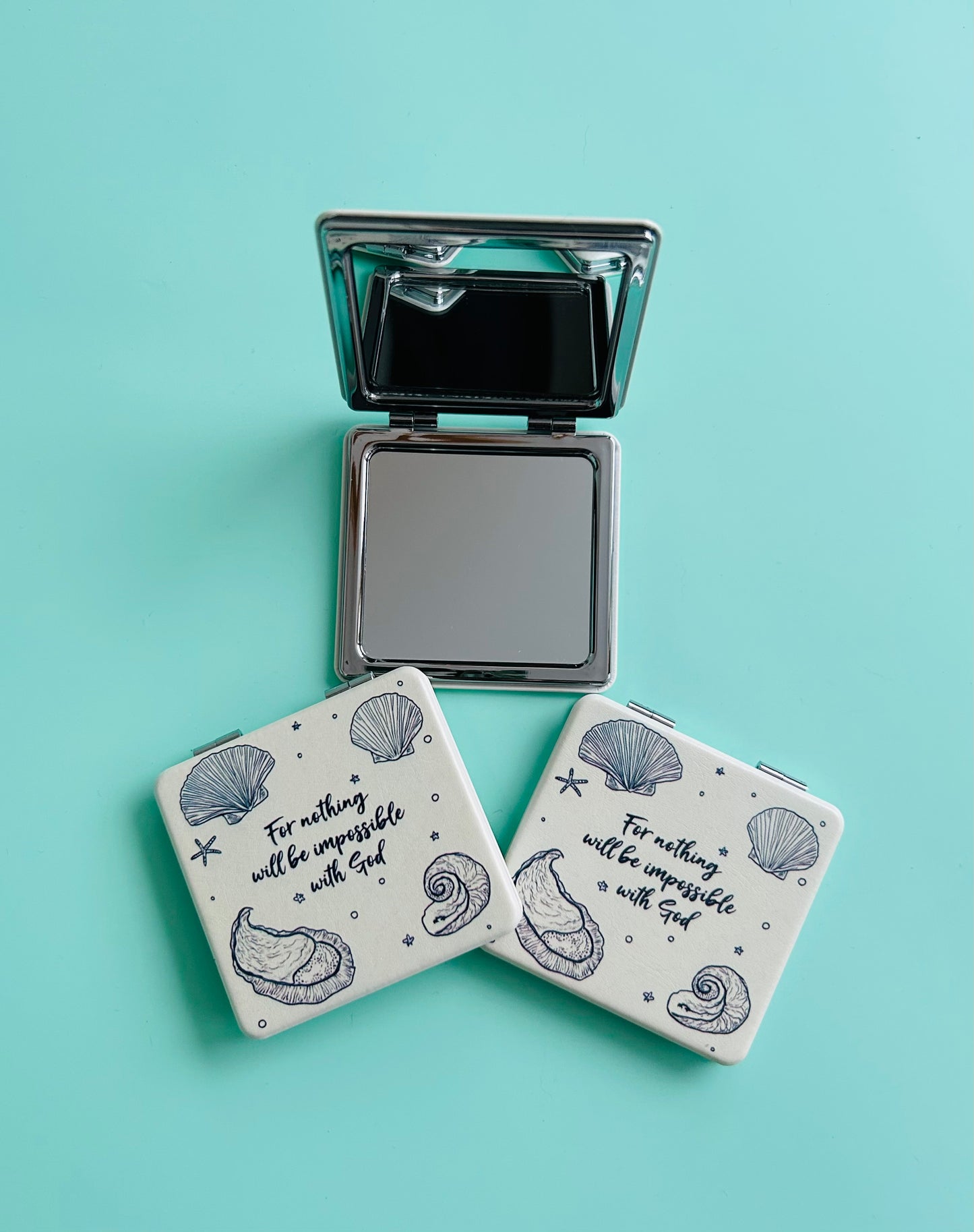 "For Nothing Will Be Impossible With God" Compact Mirror