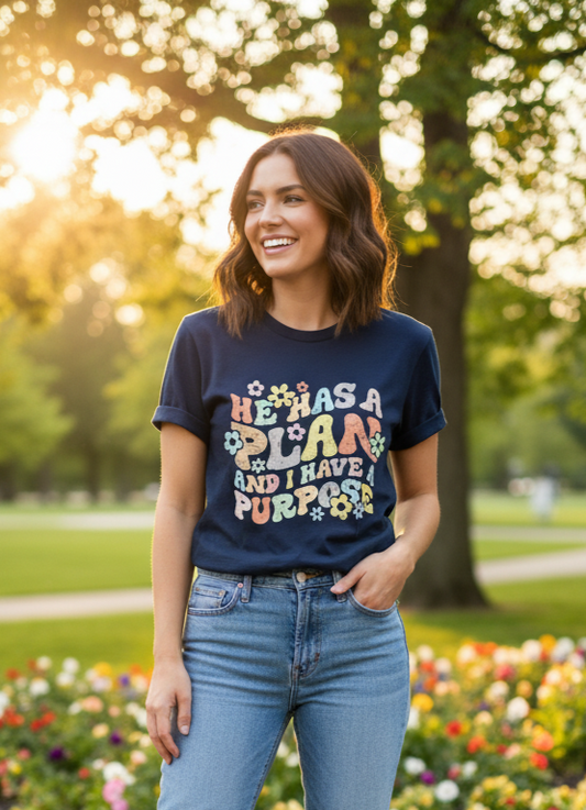 He Has A Plan T-shirt (Adult)