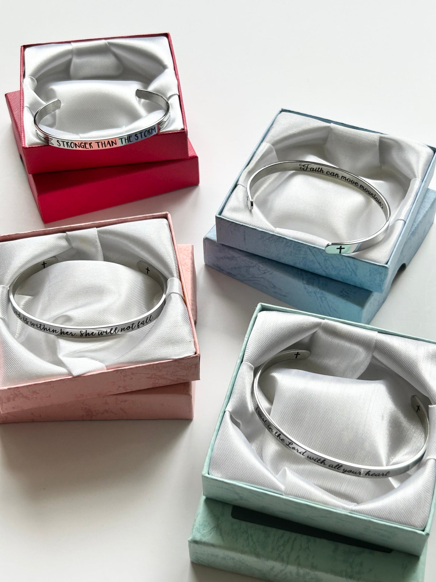 The Scripture Bangle Collection: 4 Styles