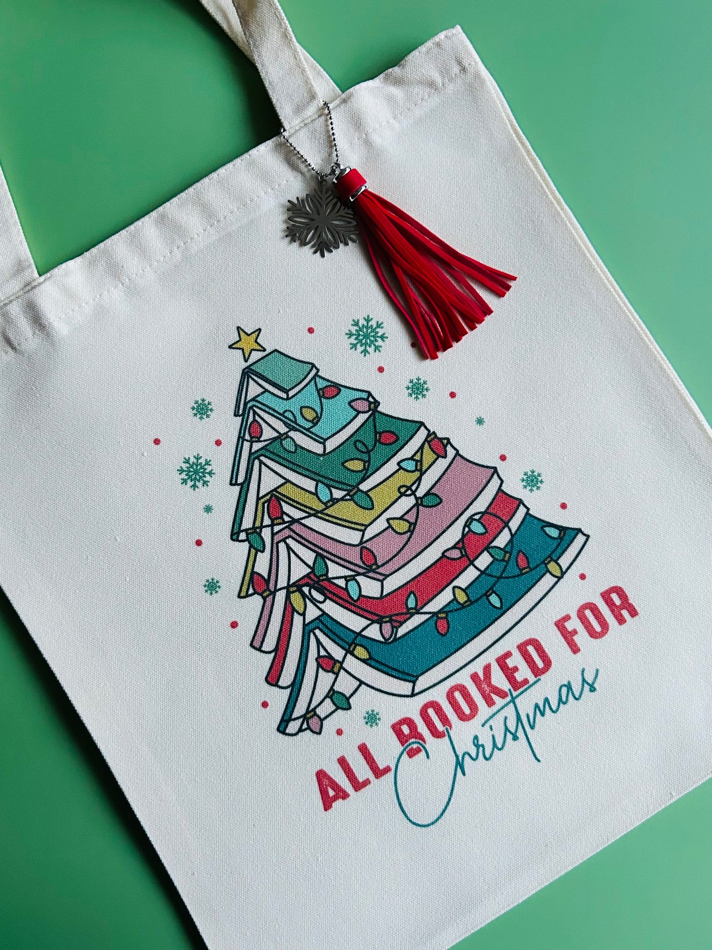 Booked For Christmas Tote
