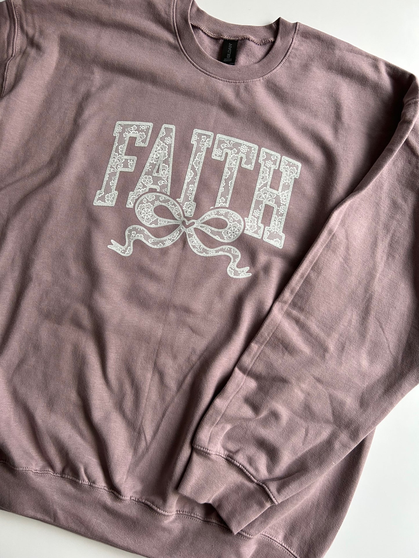 "Lace-Inspired Faith" Oversized Sweatshirt