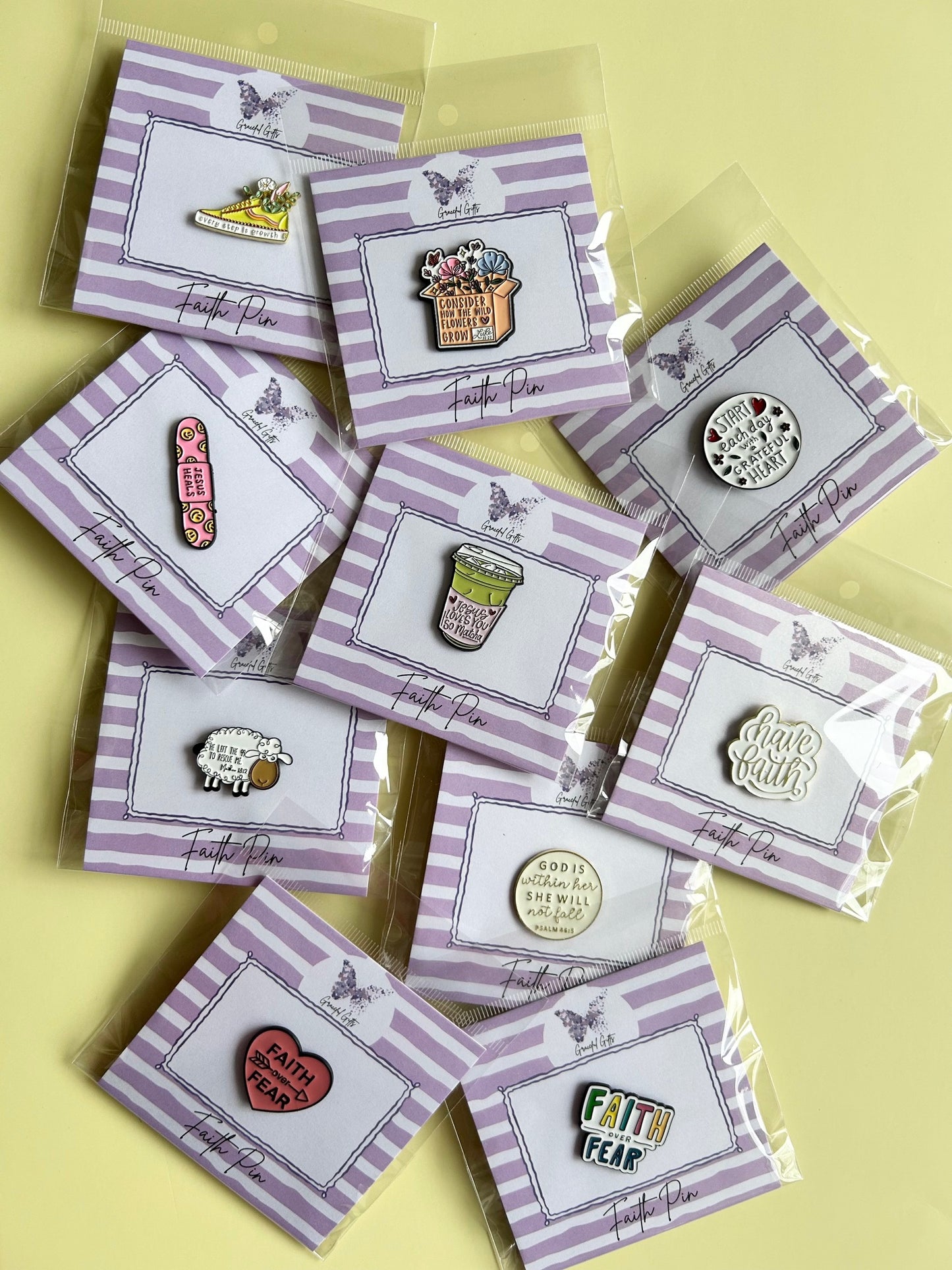 Fun Faith Pins - 10 Styles