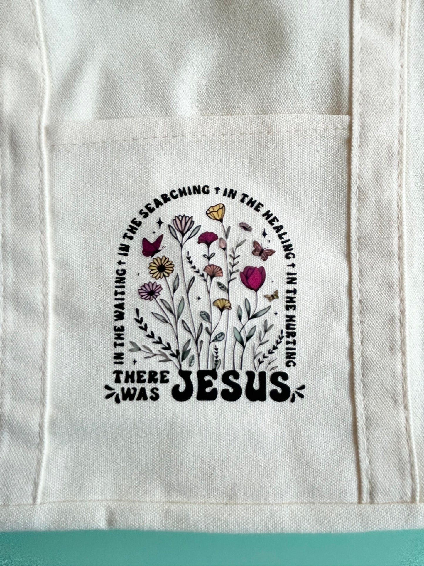 "There Was Jesus" Zipper Tote Bag