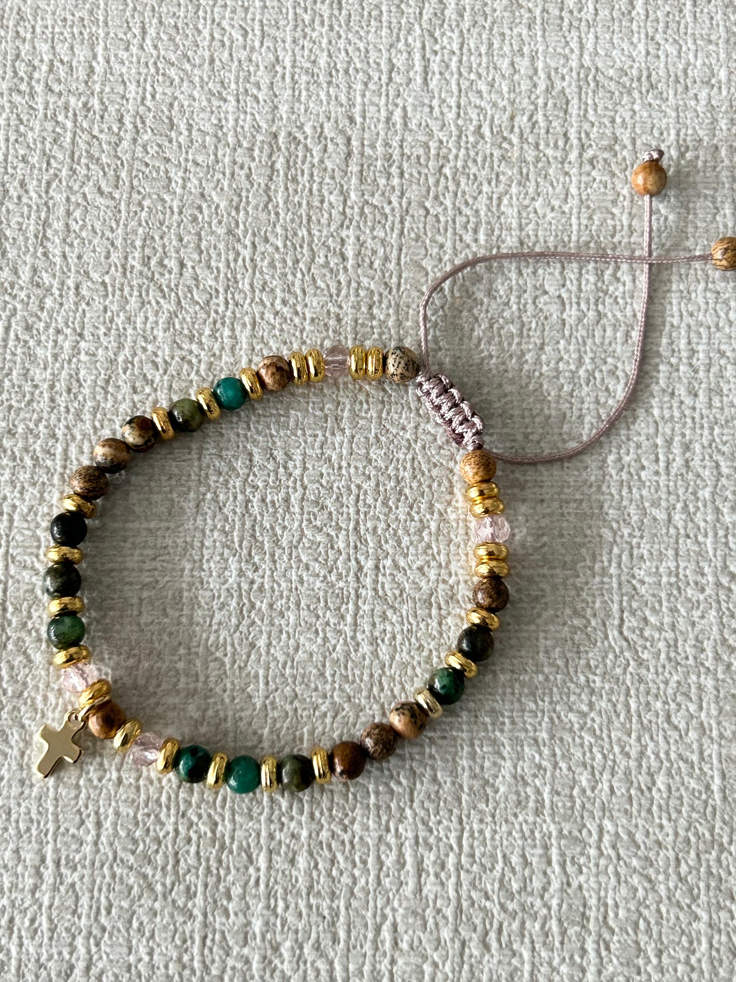 Multi-Coloured Cross Bracelet