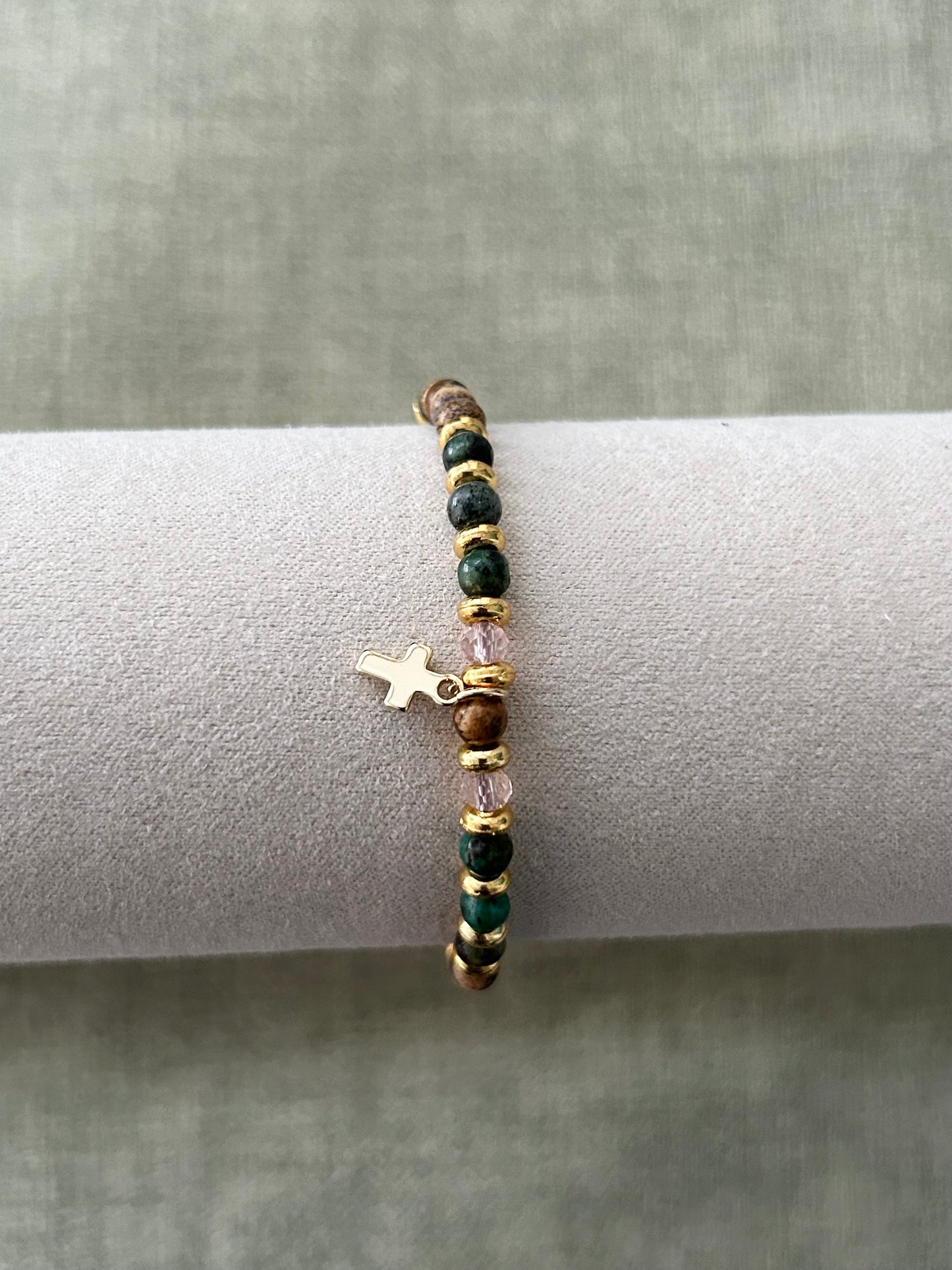 Multi-Coloured Cross Bracelet