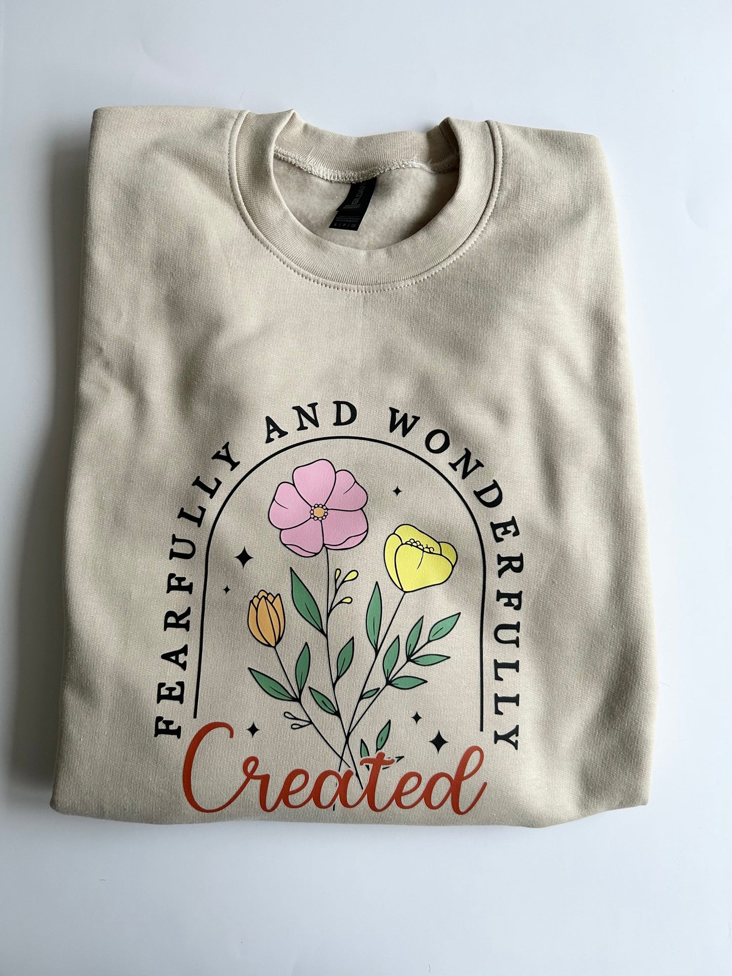 "Fearlessly & Wonderfully Created" Oversized Sweatshirt