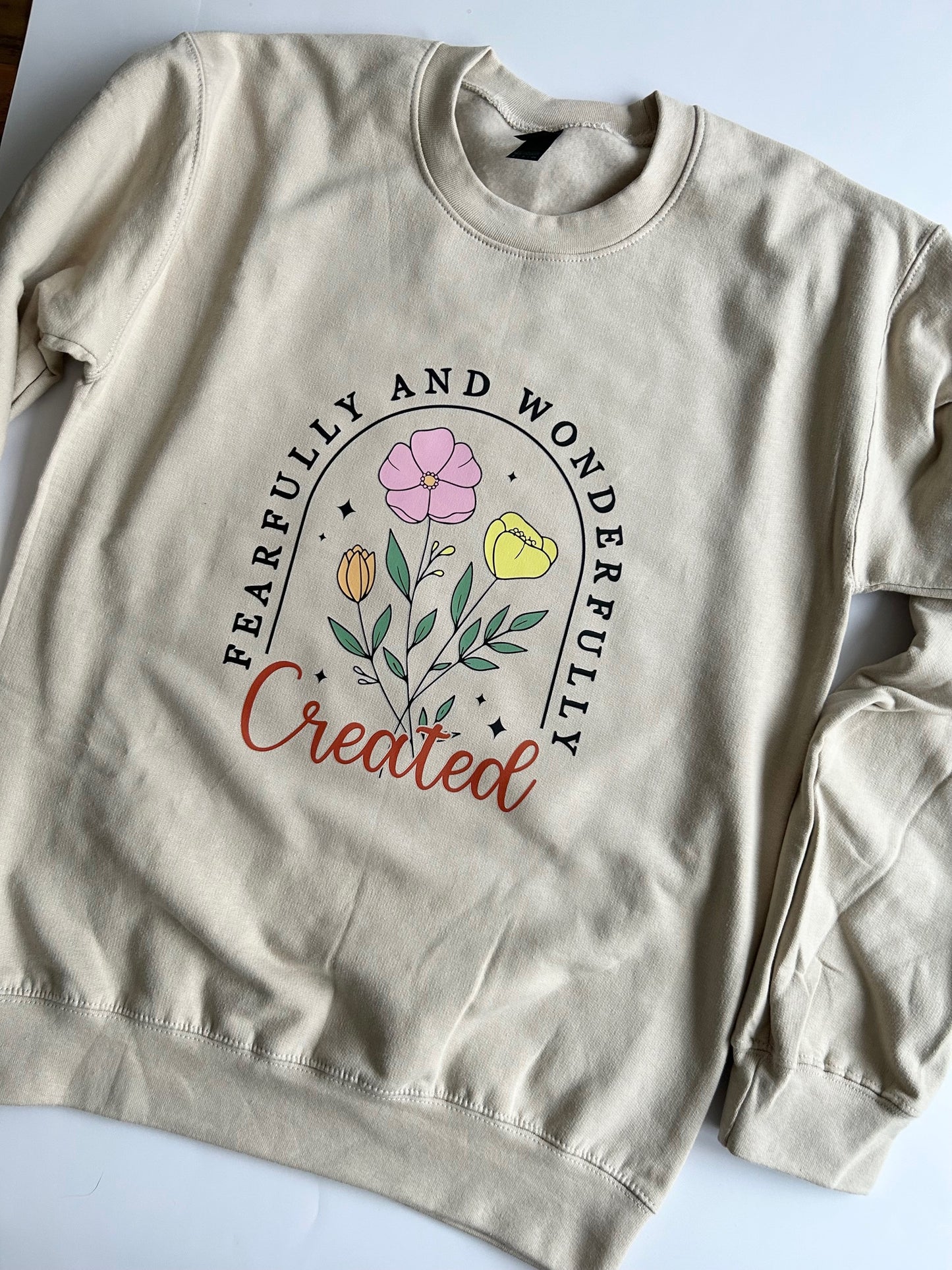 "Fearlessly & Wonderfully Created" Oversized Sweatshirt