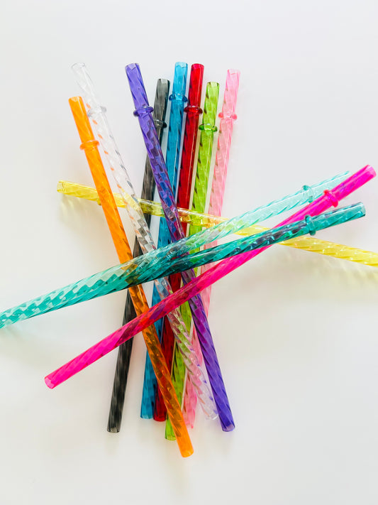 Acrylic Straw - Diamond Cut Colours